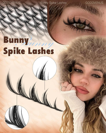 Wispy Bunny Manga Lash Clusters - Natural DIY Eyelash Extensions for a Dolly Anime Look