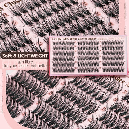 Wispy Cat Eye Natural Lash Clusters CC Curl