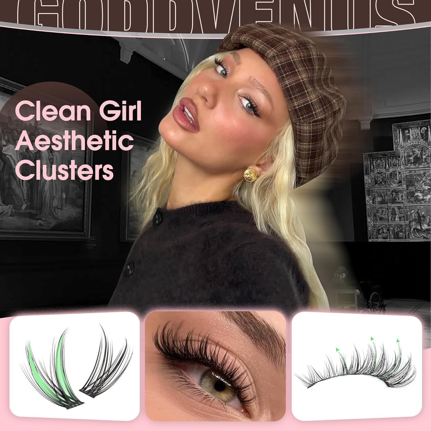 Wispy Cat Eye Natural Lash Clusters CC Curl