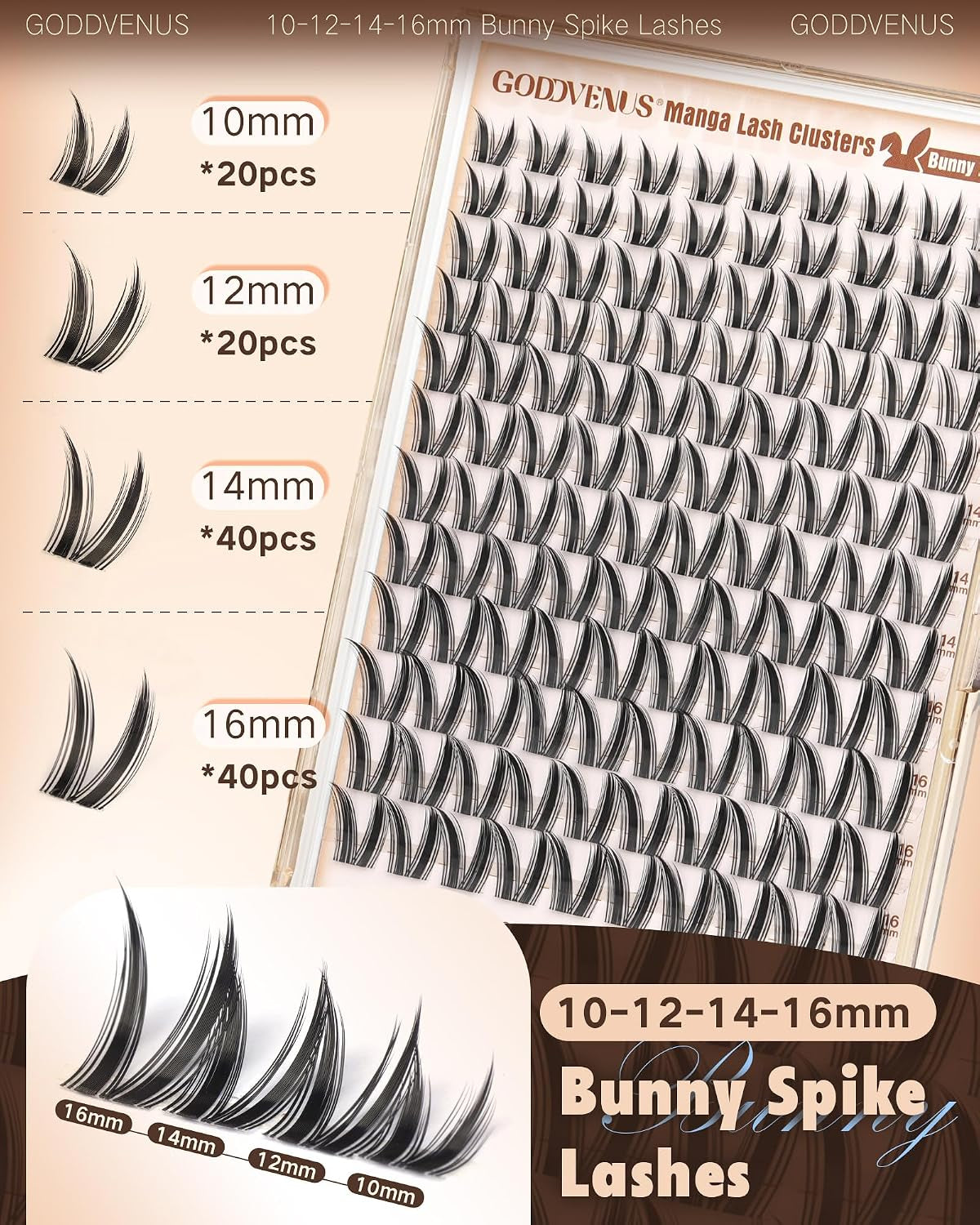 Wispy Bunny Manga Lash Clusters - Natural DIY Eyelash Extensions for a Dolly Anime Look